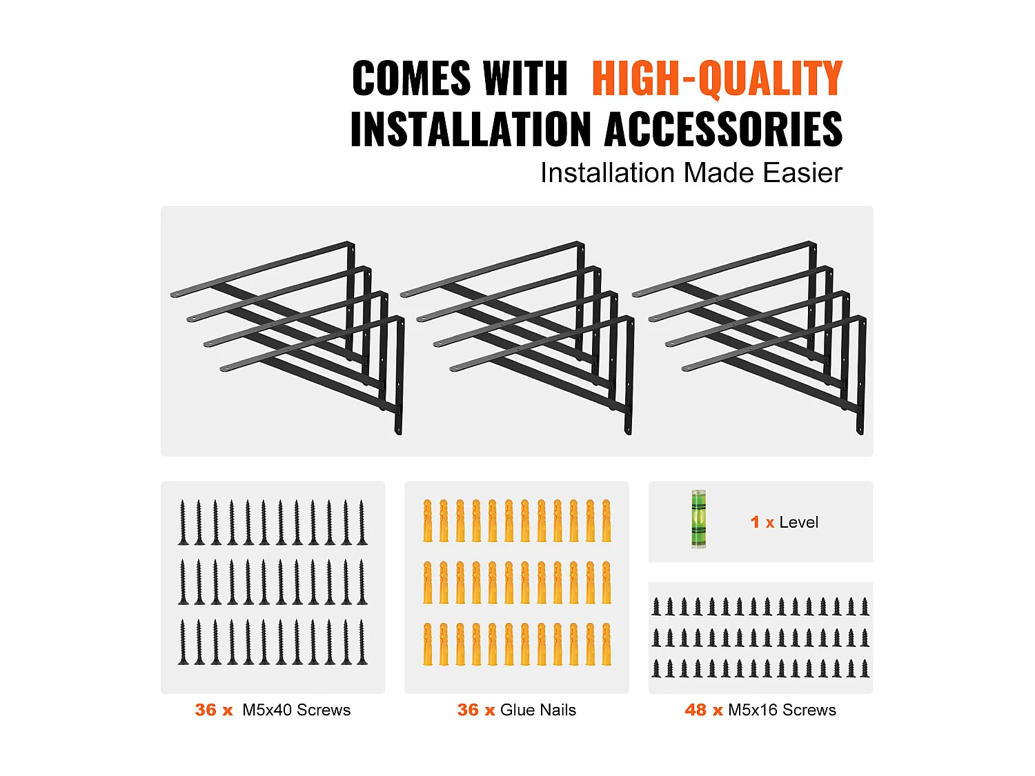 Support d'Étagère SucceBuy, 46 x 30 cm, 12 Pièces, Lourds Flottants Triangle, pour les Salons, Bureaux, Cuisines, Salles de Bains et Bureaux