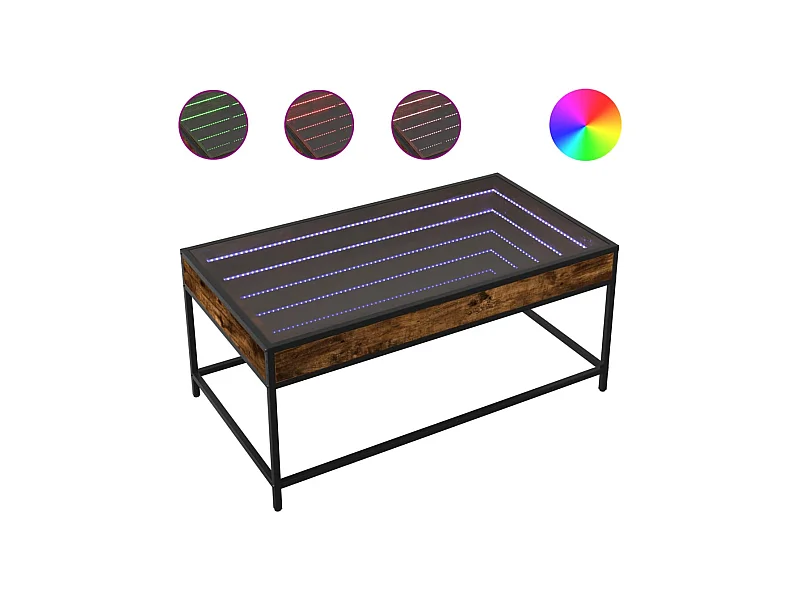 Table basse de salon métal 90 x 50 x 41 cm DEC037457