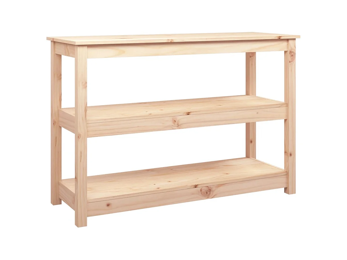 Table console avec étagères bois marron 110 x 40 x 74 cm DEC031526