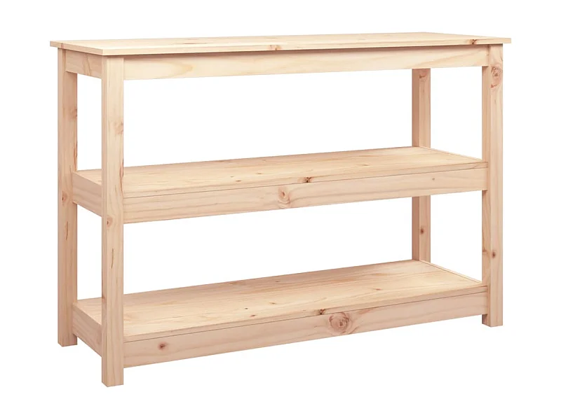 Table console avec étagères bois marron 110 x 40 x 74 cm DEC031526