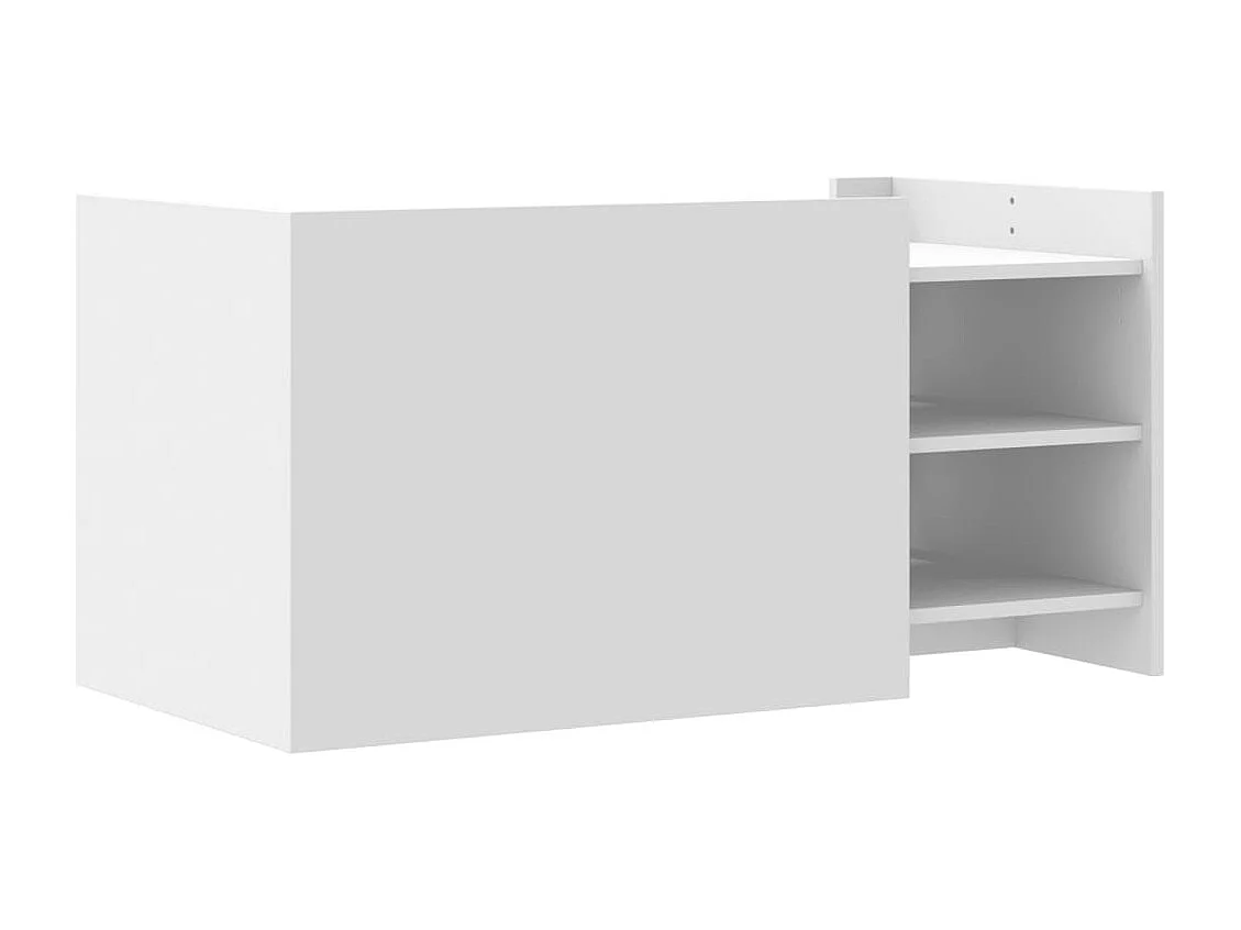 Table basse de salon bois blanche 100 x 50 x 50 cm DEC037797