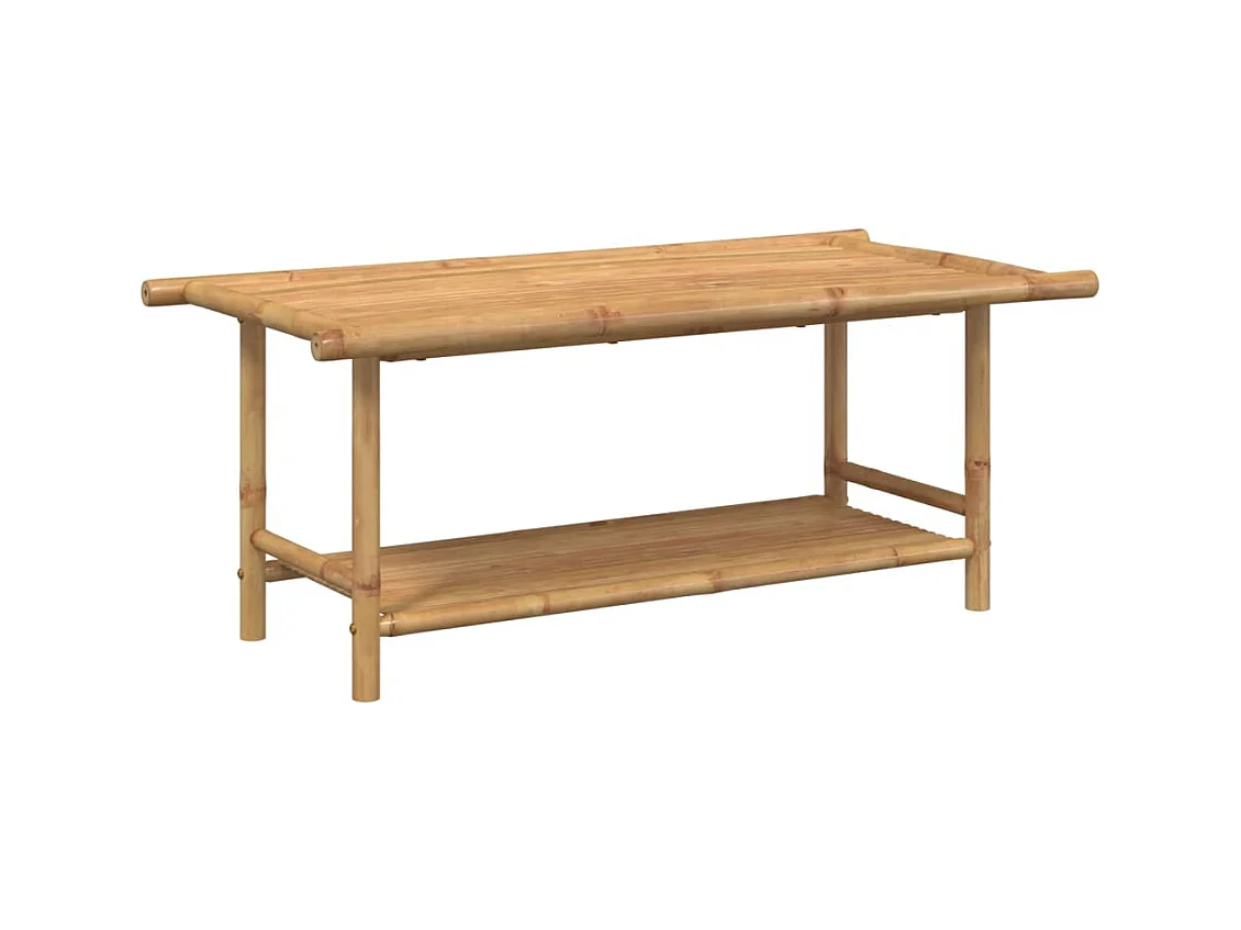 Table basse de salon bambou marron 110 x 55 x 45 cm DEC037000