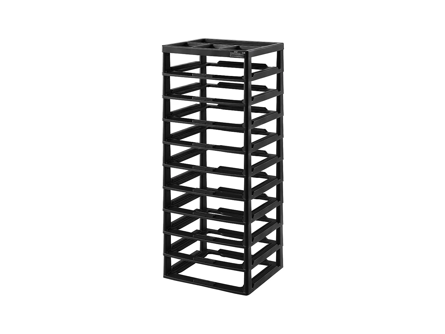Rangement de Bureau en Plastique SucceBuy, à 10 Niveaux, Grande Capacité avec Organiseur Supérieur, Cadre Noir