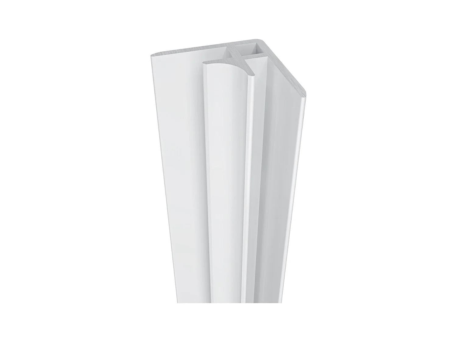 Aica B:40xL:(90+90)H:210cm visbuikwit aluminium composiet platen , 3 mm dik-Set van 3 douchewandpanelen inclusief profielen-Wandpanelen