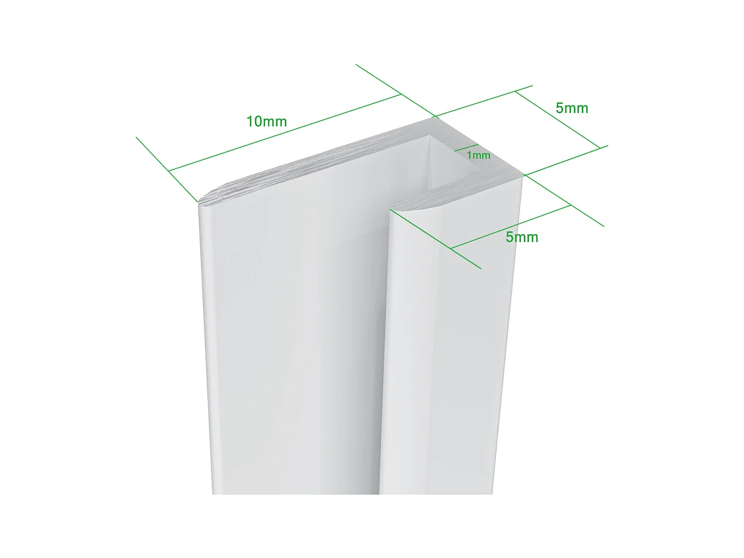Aica B:40xL:(90+90)H:210cm mat wit aluminium composiet platen , 3 mm dik-Set van 3 douchewandpanelen inclusief profielen-Wandpanelen