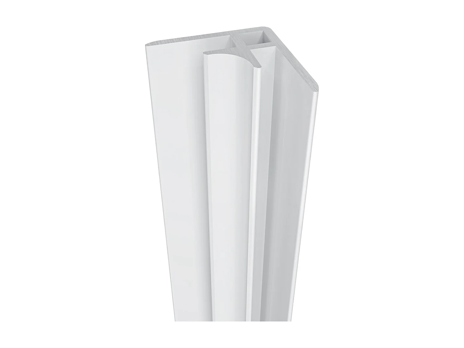 Aica B:40xL:(100+120)H:210cm ivoorwitte aluminium composiet platen , 3 mm dik-Set van 3 douchewandpanelen inclusief profielen-Wandpanelen