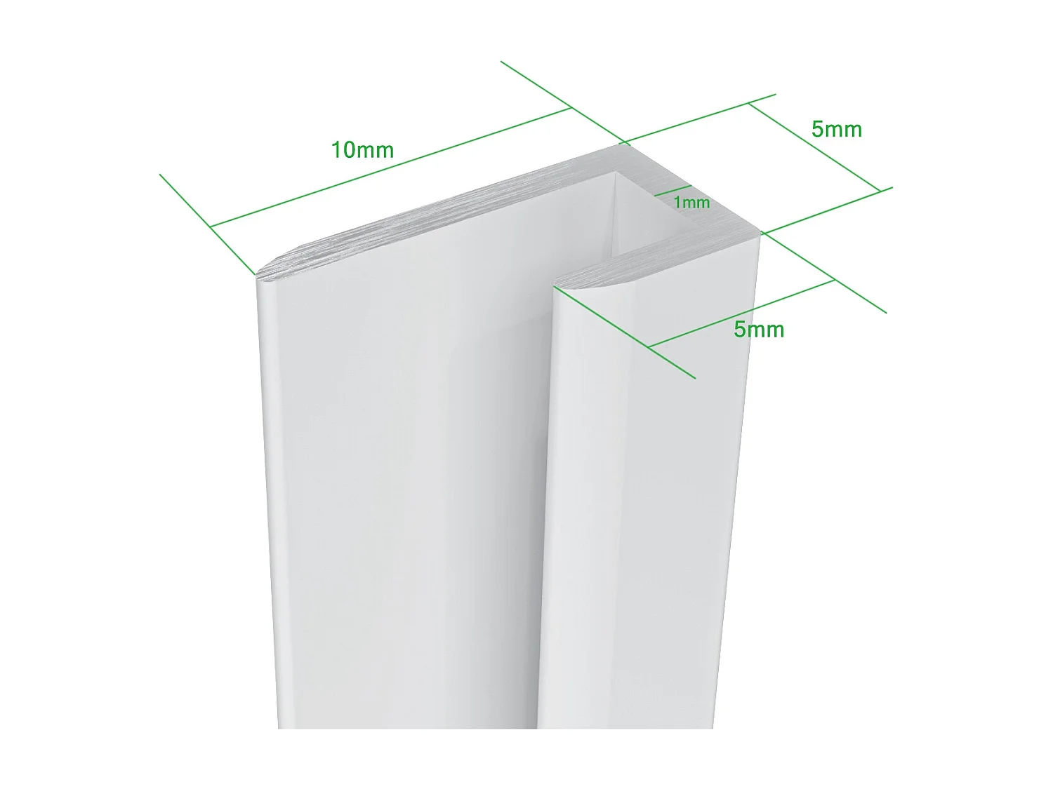 Aica B:120xL:120xH:210cm mat wit aluminium composiet platen , 3 mm dik-Set van 2 douchewandpanelen inclusief profielen-Wandpanelen