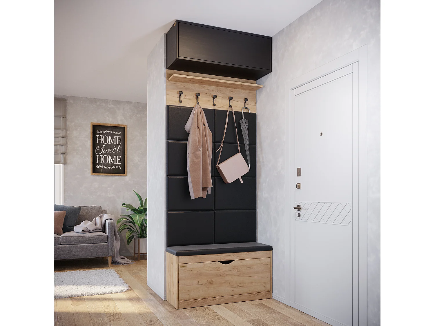 Hangkast - 60 cm - 80 x m - 100 cm - Klapbare wandkast - Voor badkamer, gang of woonkamer