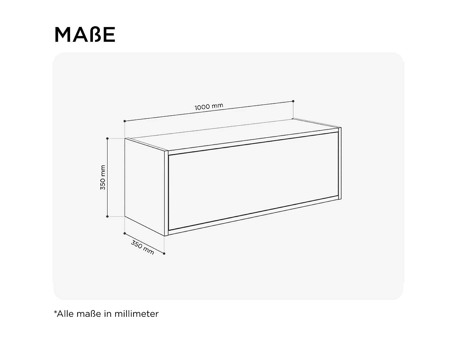 Hangkast - 60 cm - 80 x m - 100 cm - Klapbare wandkast - Voor badkamer, gang of woonkamer