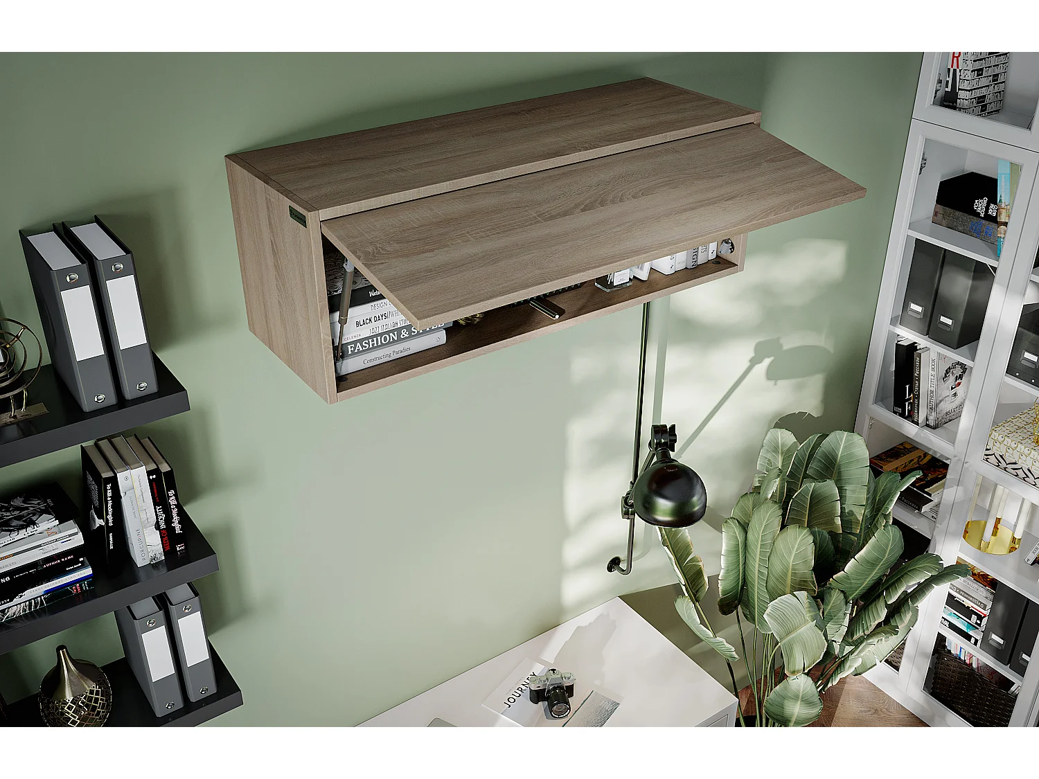 Hängeschrank - 60 cm - 80 x m - 100 cm - Klappbarer Wandschrank - Für Bad, Flur oder Wohnzimmer