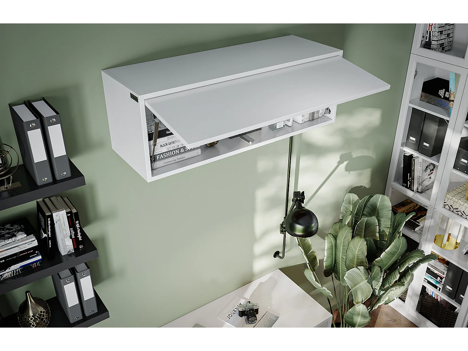 Hängeschrank - 60 cm - 80 x m - 100 cm - Klappbarer Wandschrank - Für Bad, Flur oder Wohnzimmer