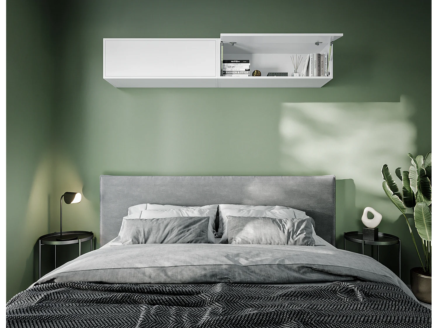 Hängeschrank - 60 cm - 80 x m - 100 cm - Klappbarer Wandschrank - Für Bad, Flur oder Wohnzimmer