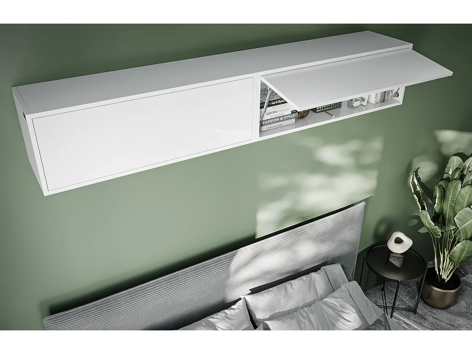 Hängeschrank - 60 cm - 80 x m - 100 cm - Klappbarer Wandschrank - Für Bad, Flur oder Wohnzimmer