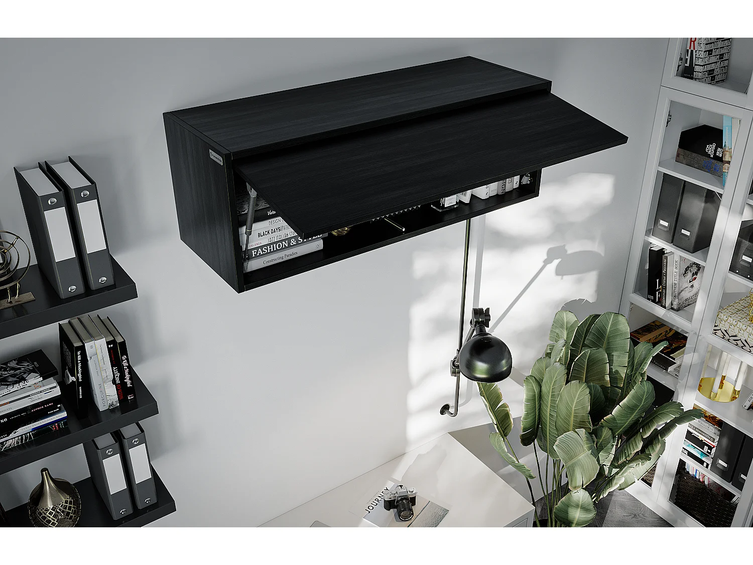 Hängeschrank - 60 cm - 80 x m - 100 cm - Klappbarer Wandschrank - Für Bad, Flur oder Wohnzimmer