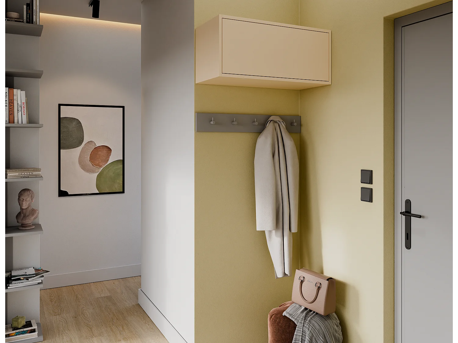 Armoire suspendue - 60 cm - 80 x m - 100 cm - Armoire murale rabattable - Pour salle de bain, couloir, salon