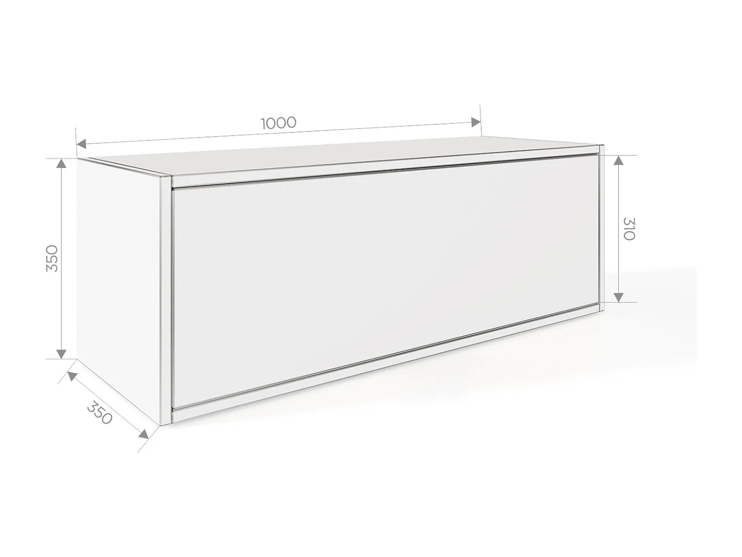 Armário suspenso - 60 cm - 80 x m - 100 cm - Armário de parede rebatível - Para casa de banho, corredor ou sala de estar