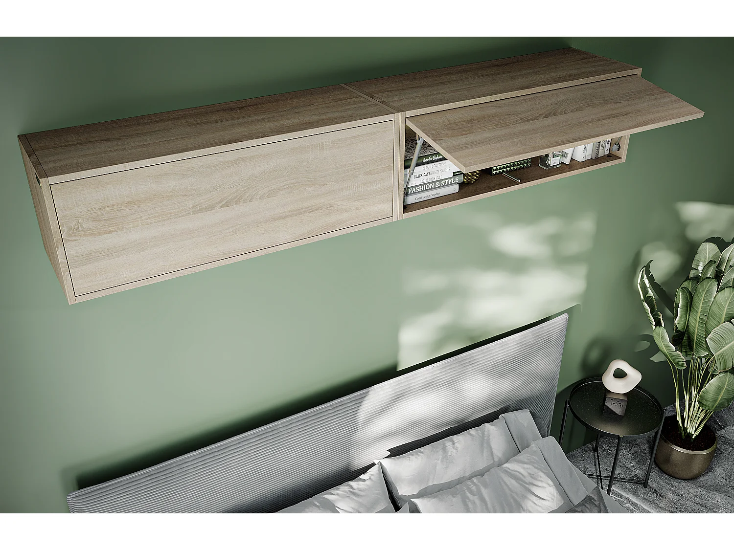 Armoire suspendue - 60 cm - 80 x m - 100 cm - Armoire murale rabattable - Pour salle de bain, couloir, salon