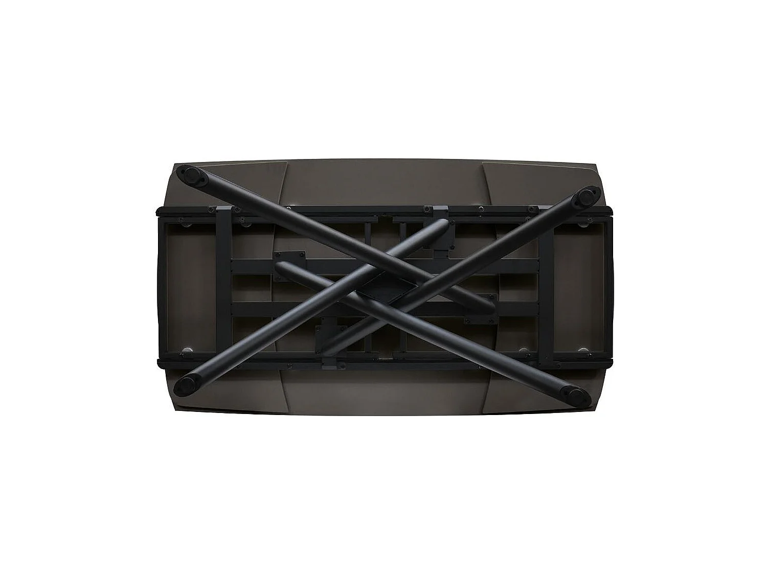 Table en céramique noire, piètement en métal noir, extensible 160x90 - 240x90 cm - BONIFACIO