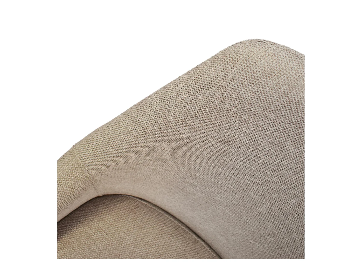 Ensemble de 4 chaises en tissu beige et pieds en métal noir mat, avec accoudoirs - TALLINN