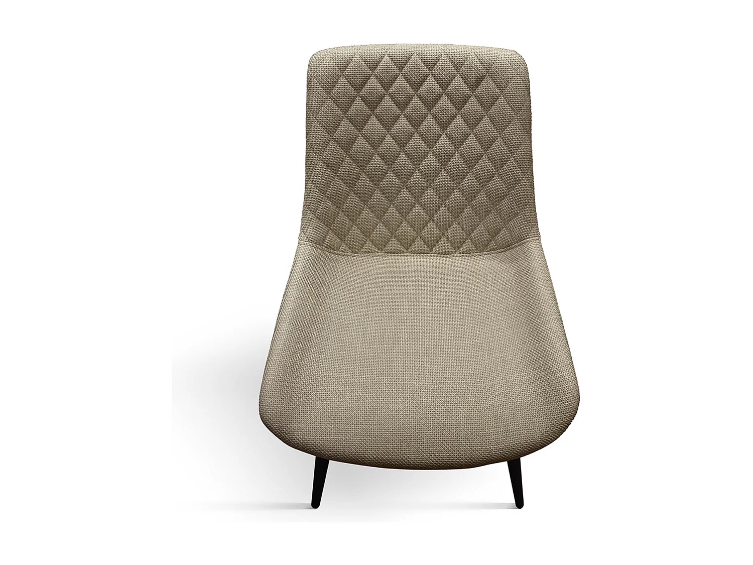 Ensemble de 4 chaises en tissu beige et pieds en métal noir - VIENNE