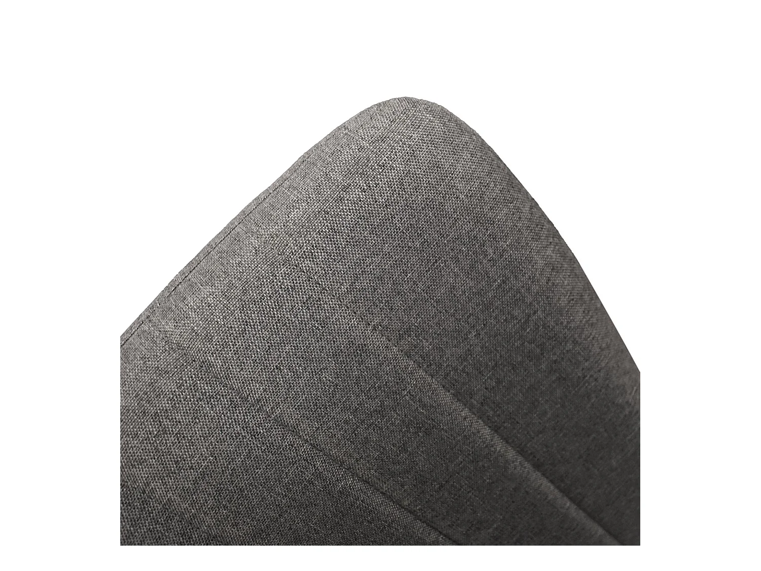 Ensemble de 6 chaises en tissu gris et pieds en métal noir - AMSTERDAM