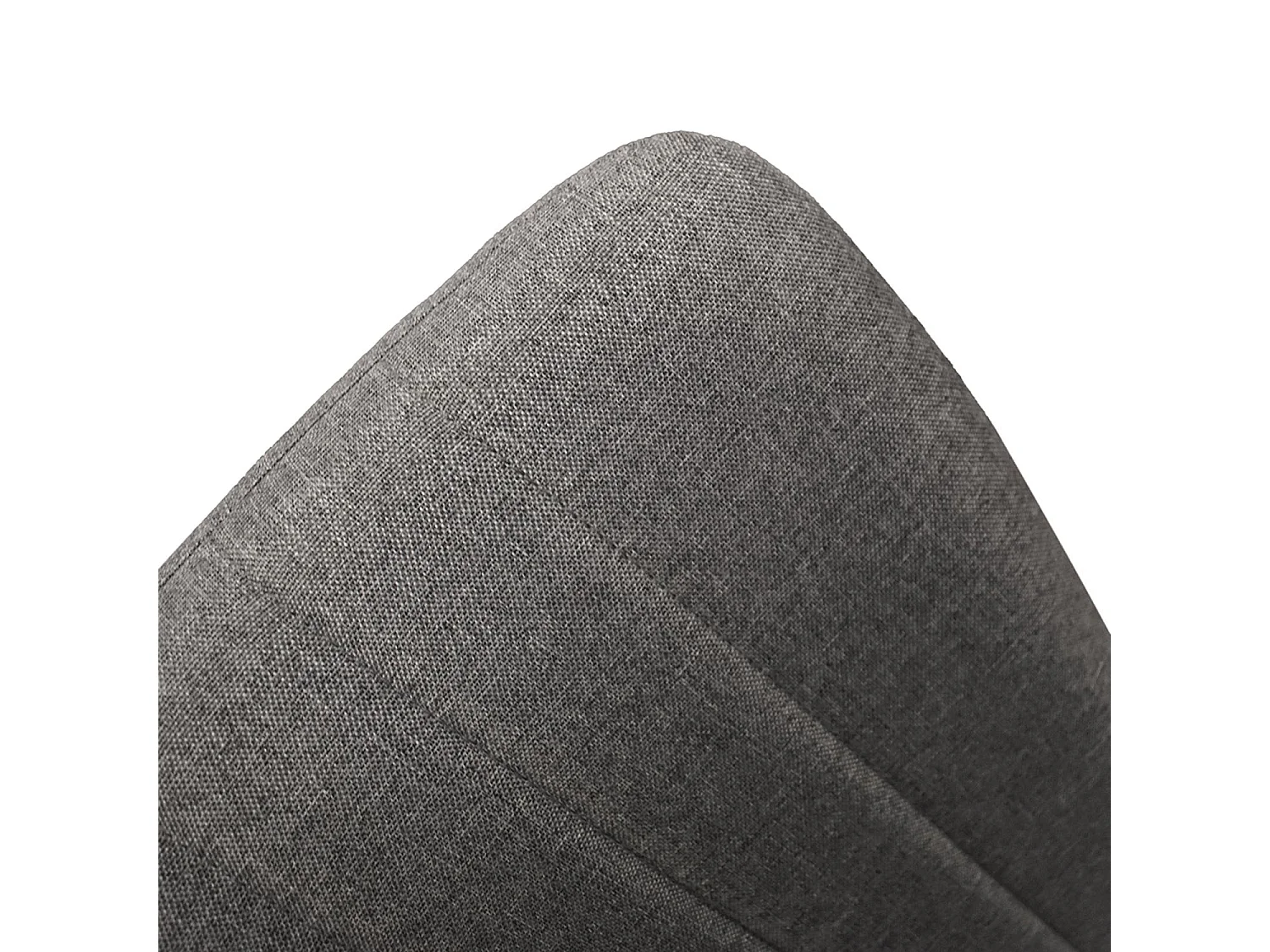 Ensemble de 6 chaises en tissu gris et pieds en métal noir - AMSTERDAM