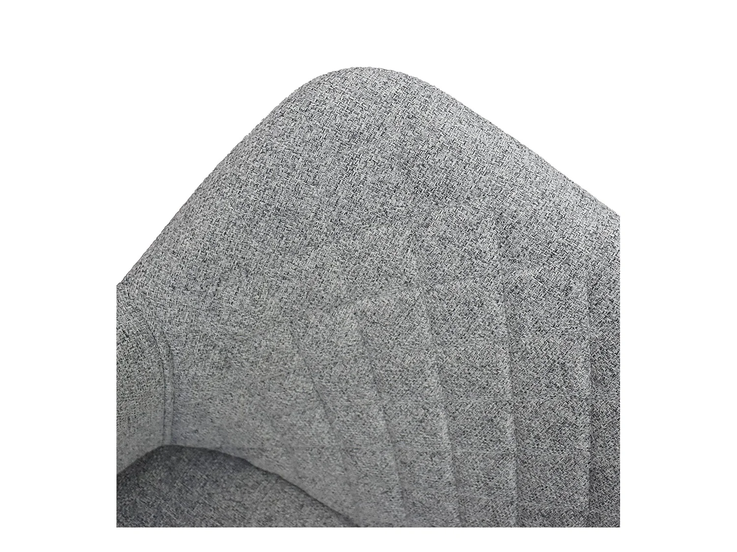 Ensemble de 2 chaises en tissu gris et pieds en métal noir, avec accoudoirs - LISBONA