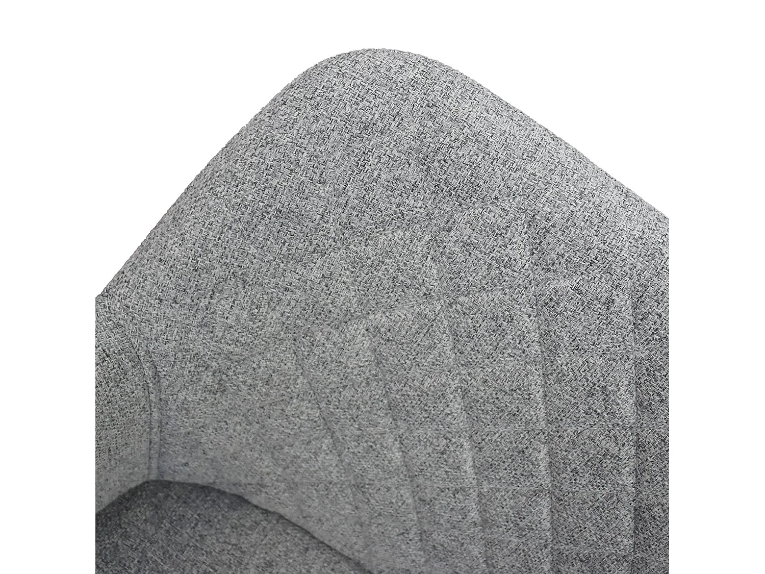 Ensemble de 2 chaises en tissu gris et pieds en métal noir, avec accoudoirs - LISBONA