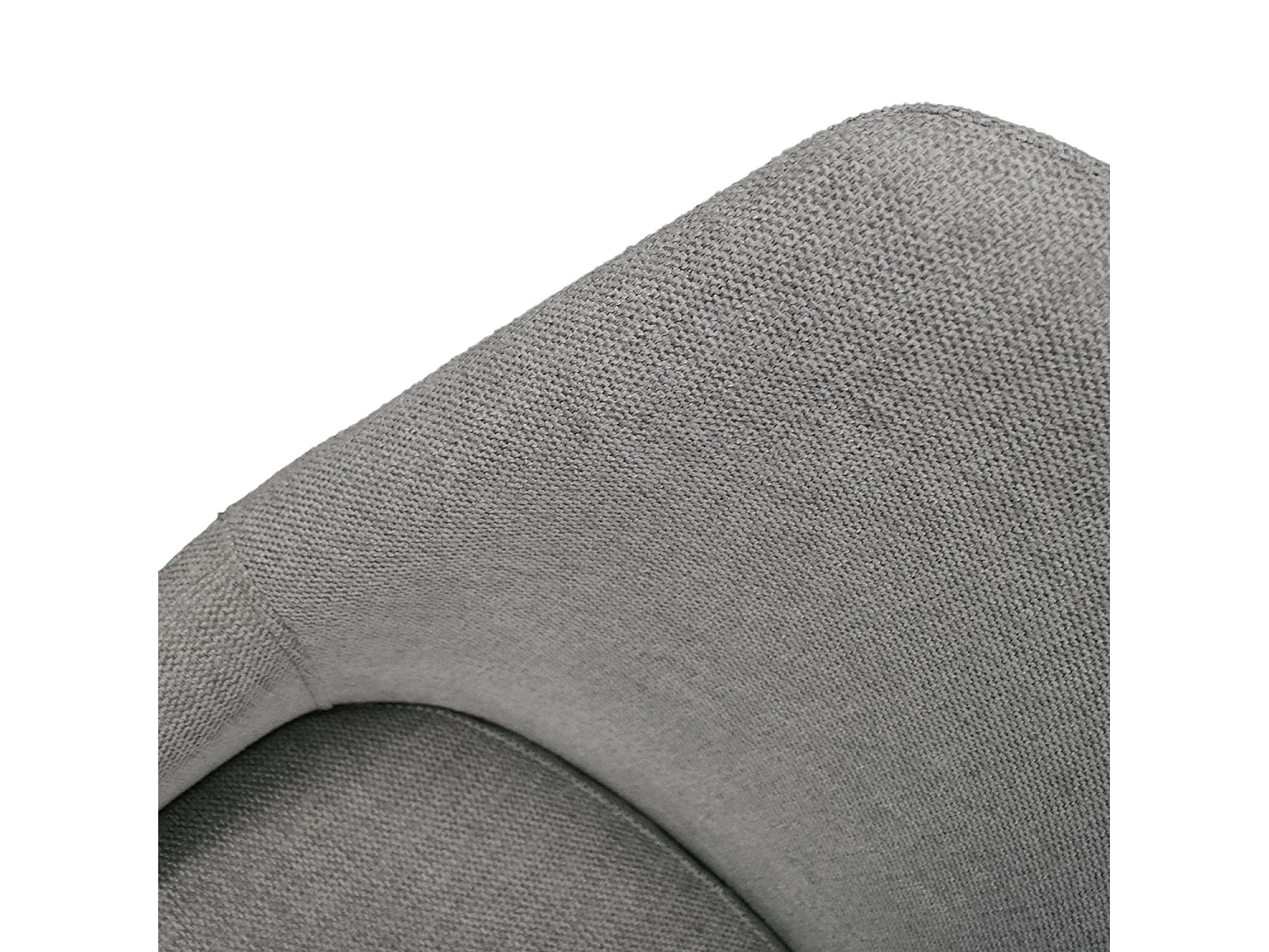 Conjunto de 4 cadeiras em tecido cinzento e pernas em metal preto mate, com braços - TALLINN