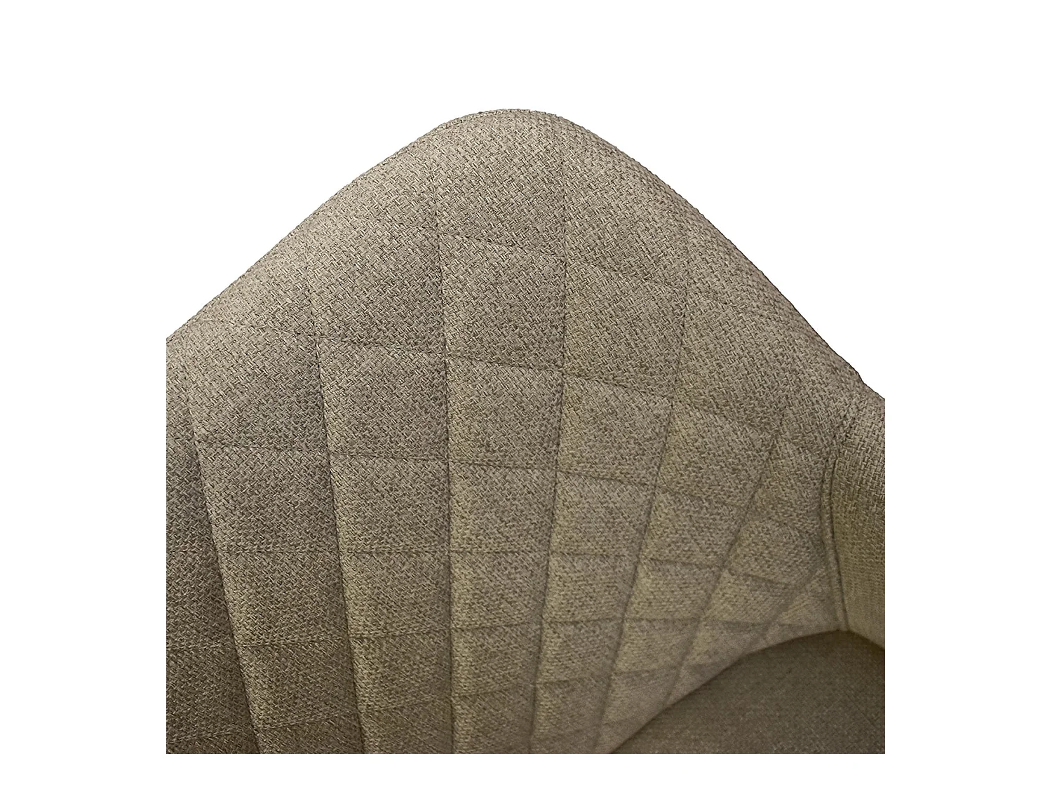 Ensemble de 4 chaises en tissu beige et pieds en métal noir, avec accoudoirs - LISBONA