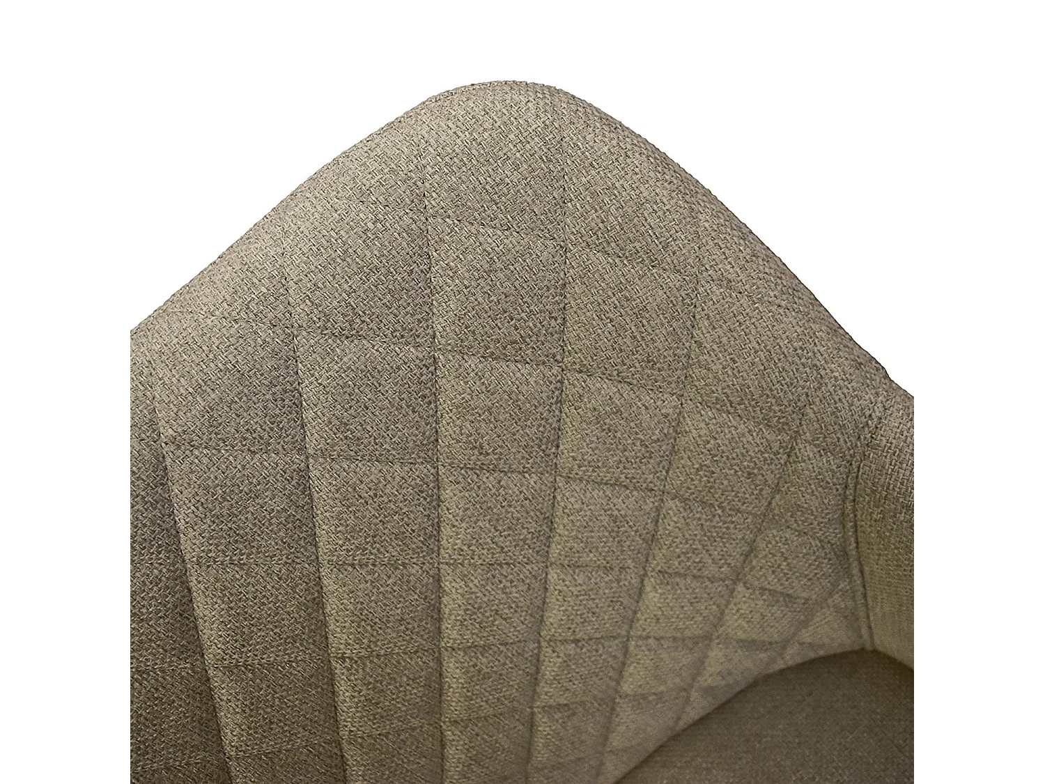 Ensemble de 4 chaises en tissu beige et pieds en métal noir, avec accoudoirs - LISBONA