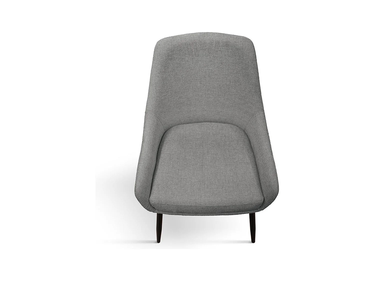 Lot de 2 chaises en tissu gris et pieds en métal noir mat, avec accoudoirs - TALLINN