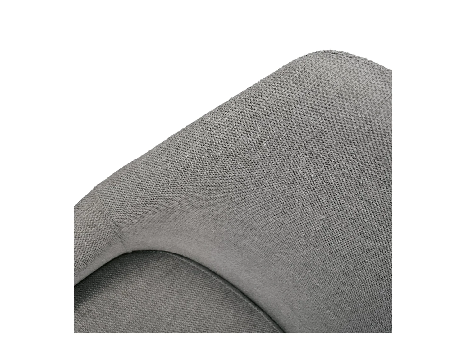 Lot de 2 chaises en tissu gris et pieds en métal noir mat, avec accoudoirs - TALLINN