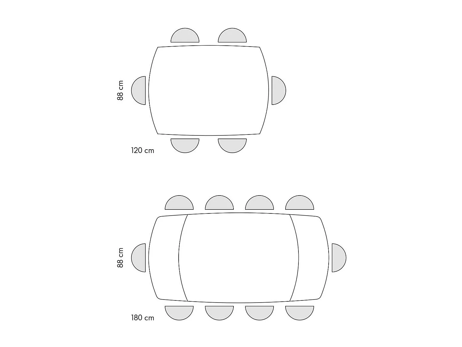 Table en céramique noire, piètement en métal noir, extensible 120x88-180x88 - BONIFACIO