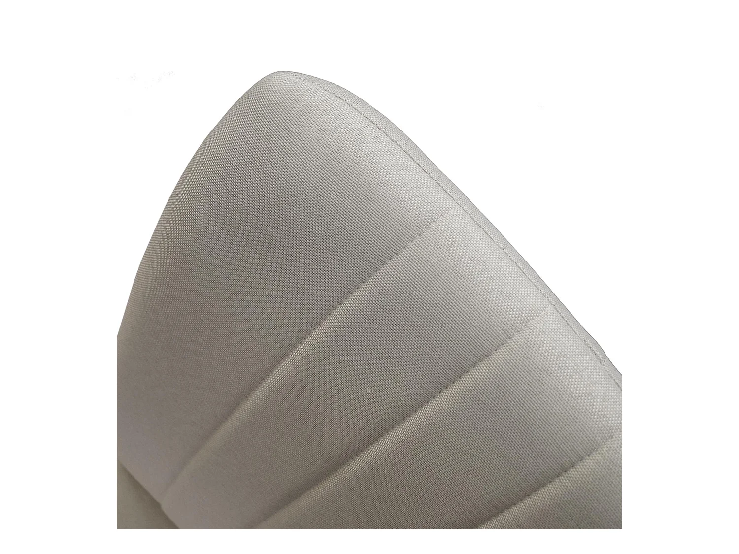 Ensemble de 6 chaises en tissu beige et pieds en métal noir - AMSTERDAM