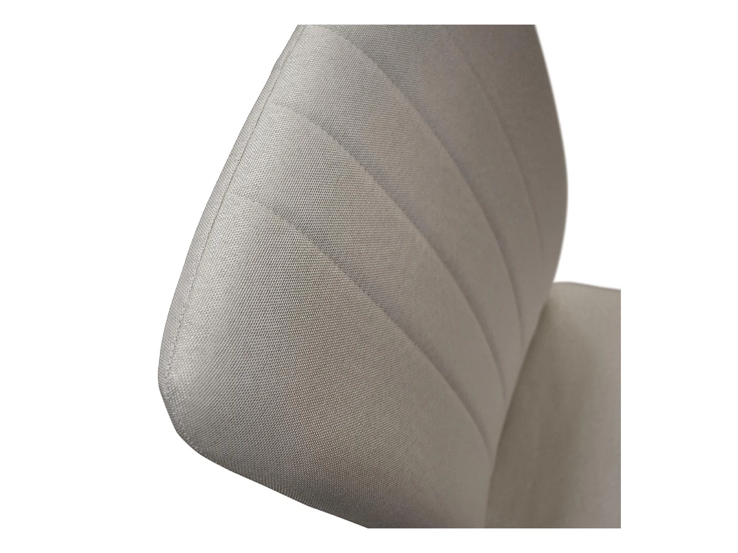 Ensemble de 6 chaises en tissu beige et pieds en métal noir - AMSTERDAM