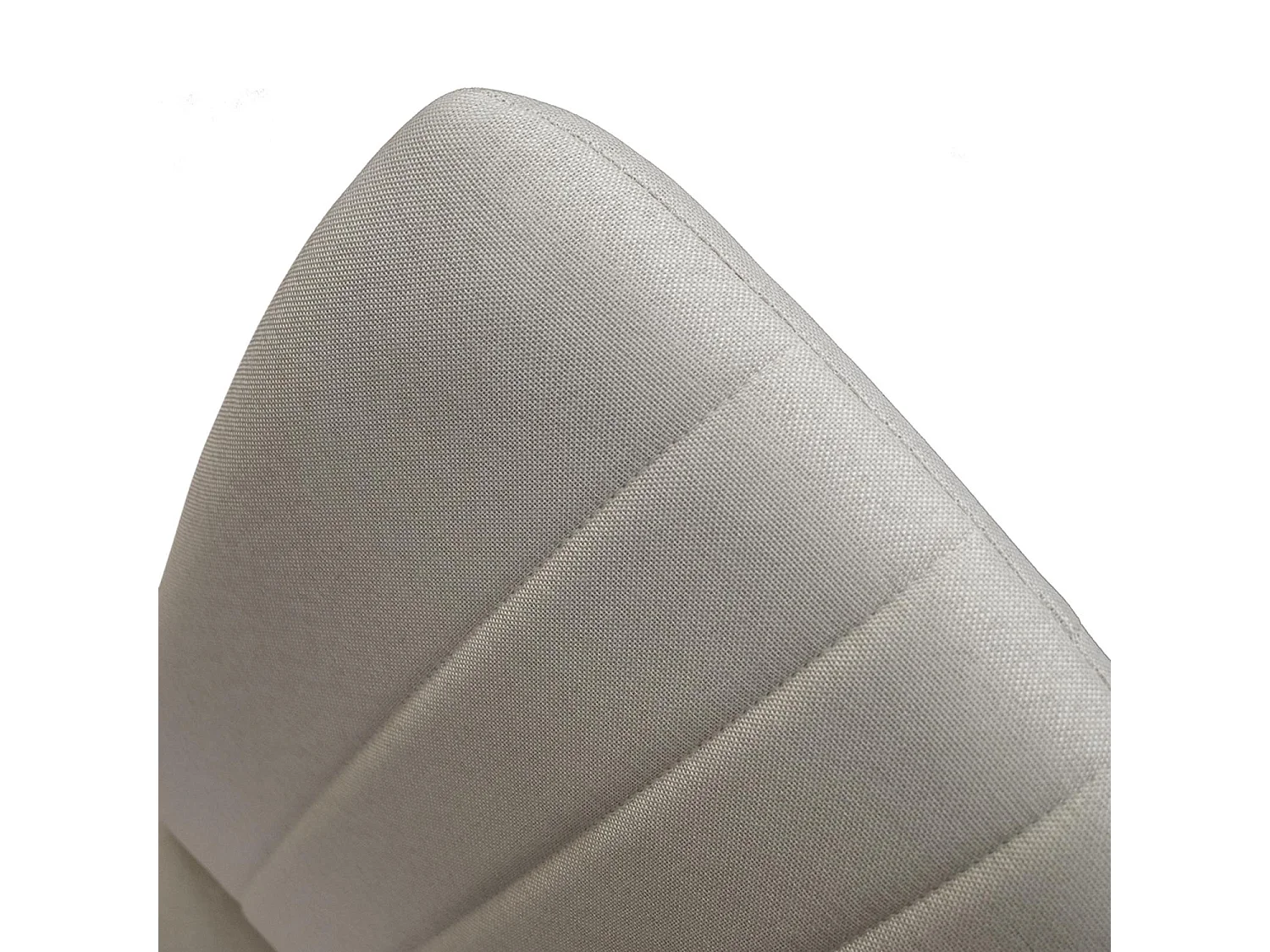 Ensemble de 6 chaises en tissu beige et pieds en métal noir - AMSTERDAM