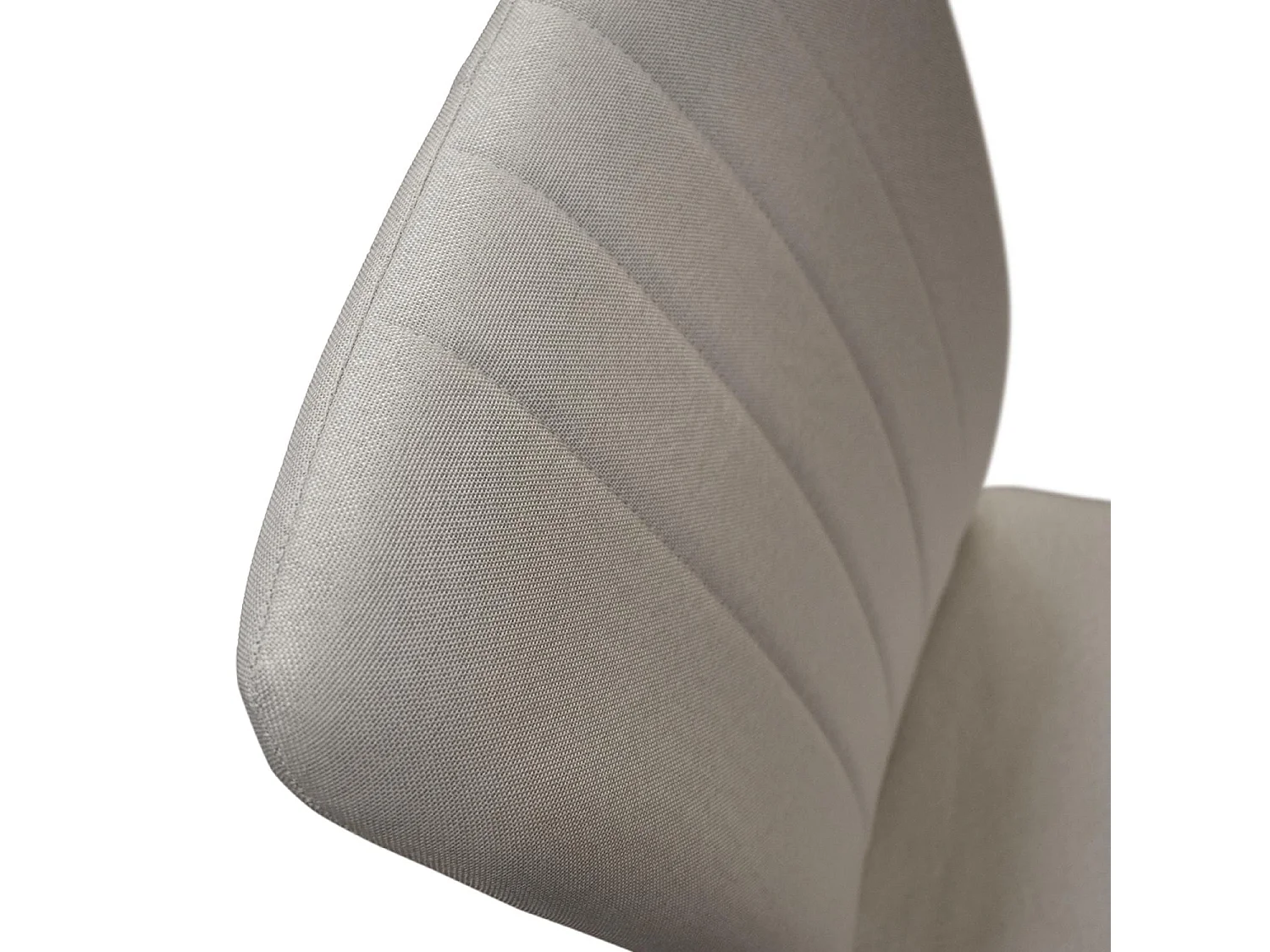 Ensemble de 6 chaises en tissu beige et pieds en métal noir - AMSTERDAM