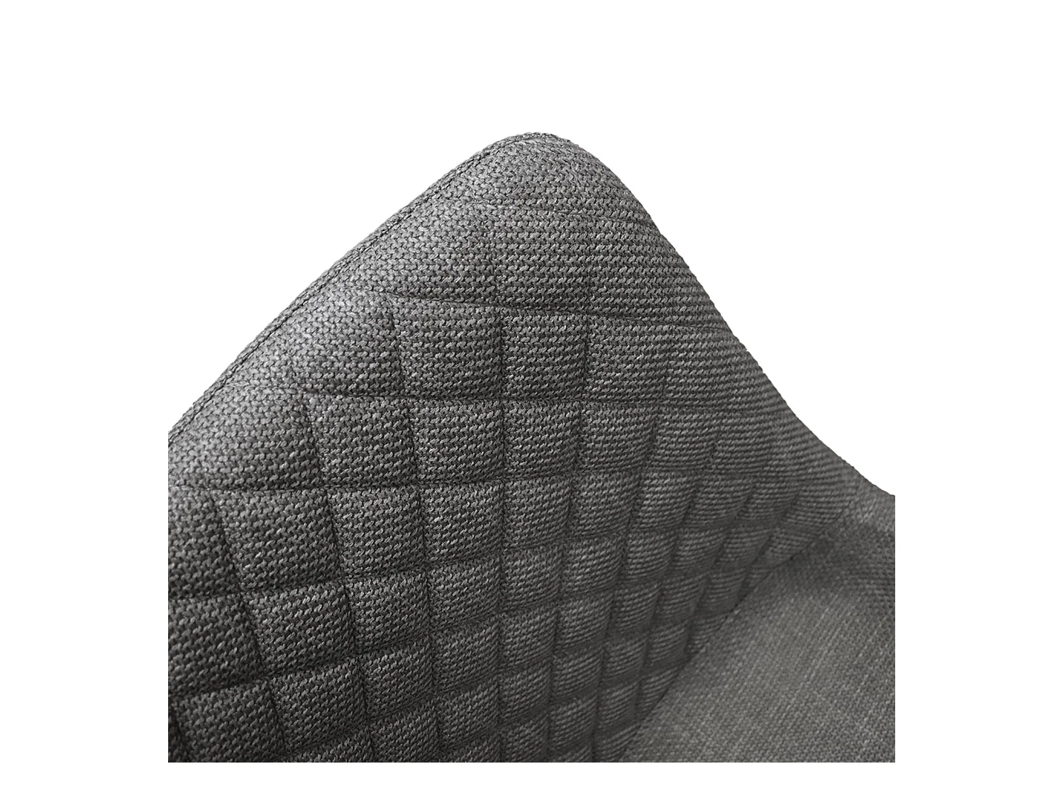 Ensemble de 4 chaises en tissu gris et pieds en métal noir - VIENNA