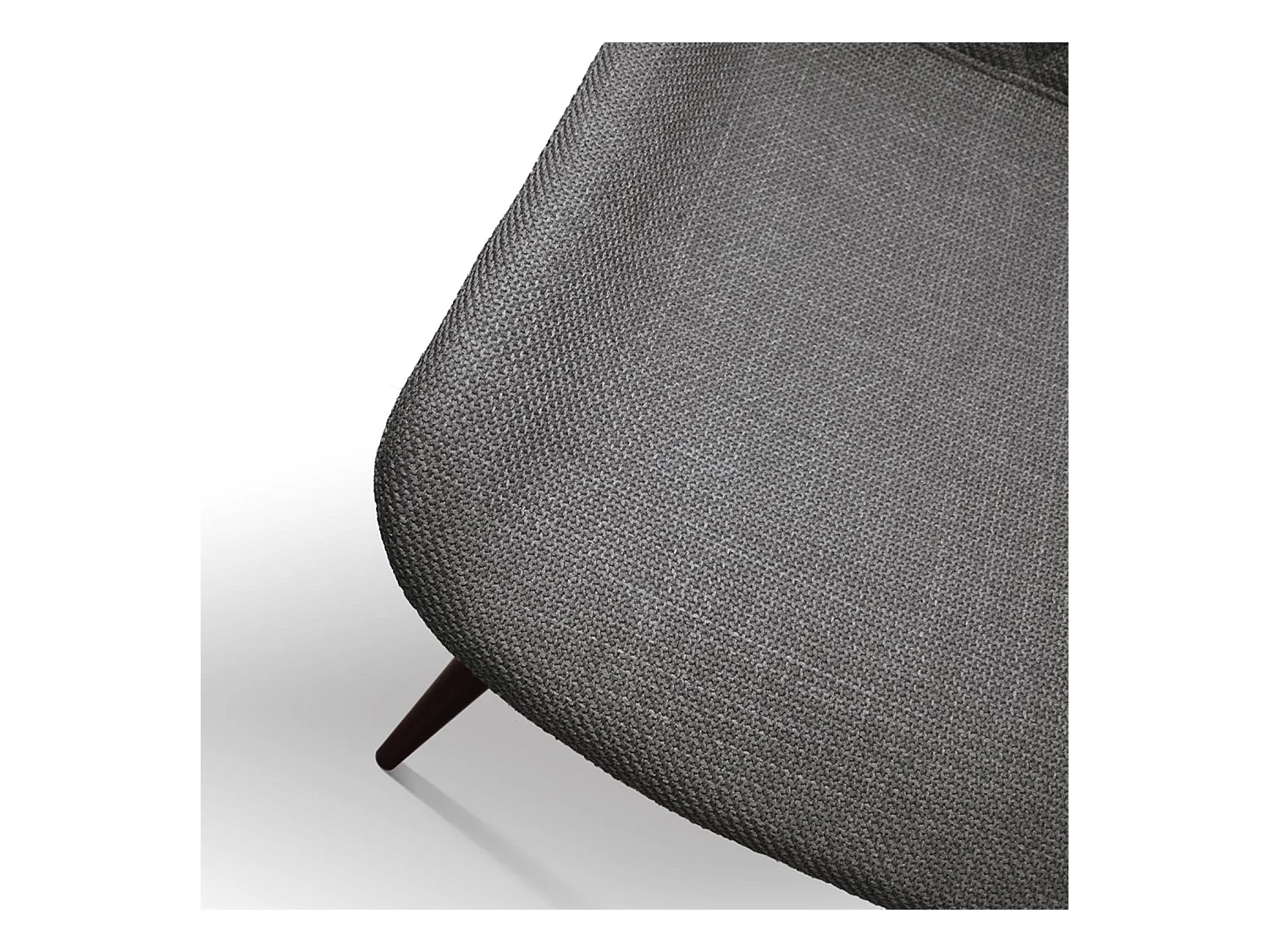 Ensemble de 4 chaises en tissu gris et pieds en métal noir - VIENNA