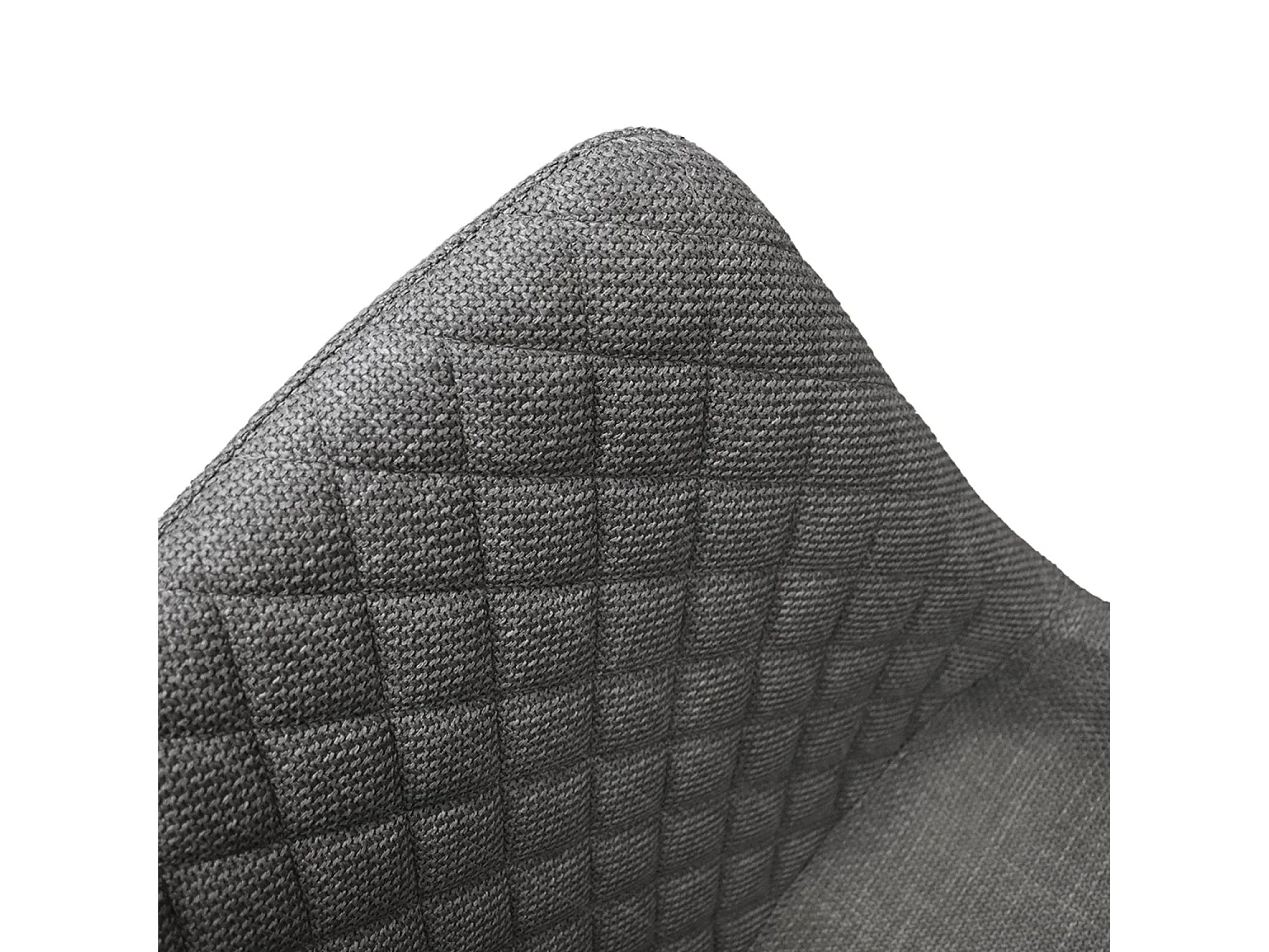 Ensemble de 4 chaises en tissu gris et pieds en métal noir - VIENNA