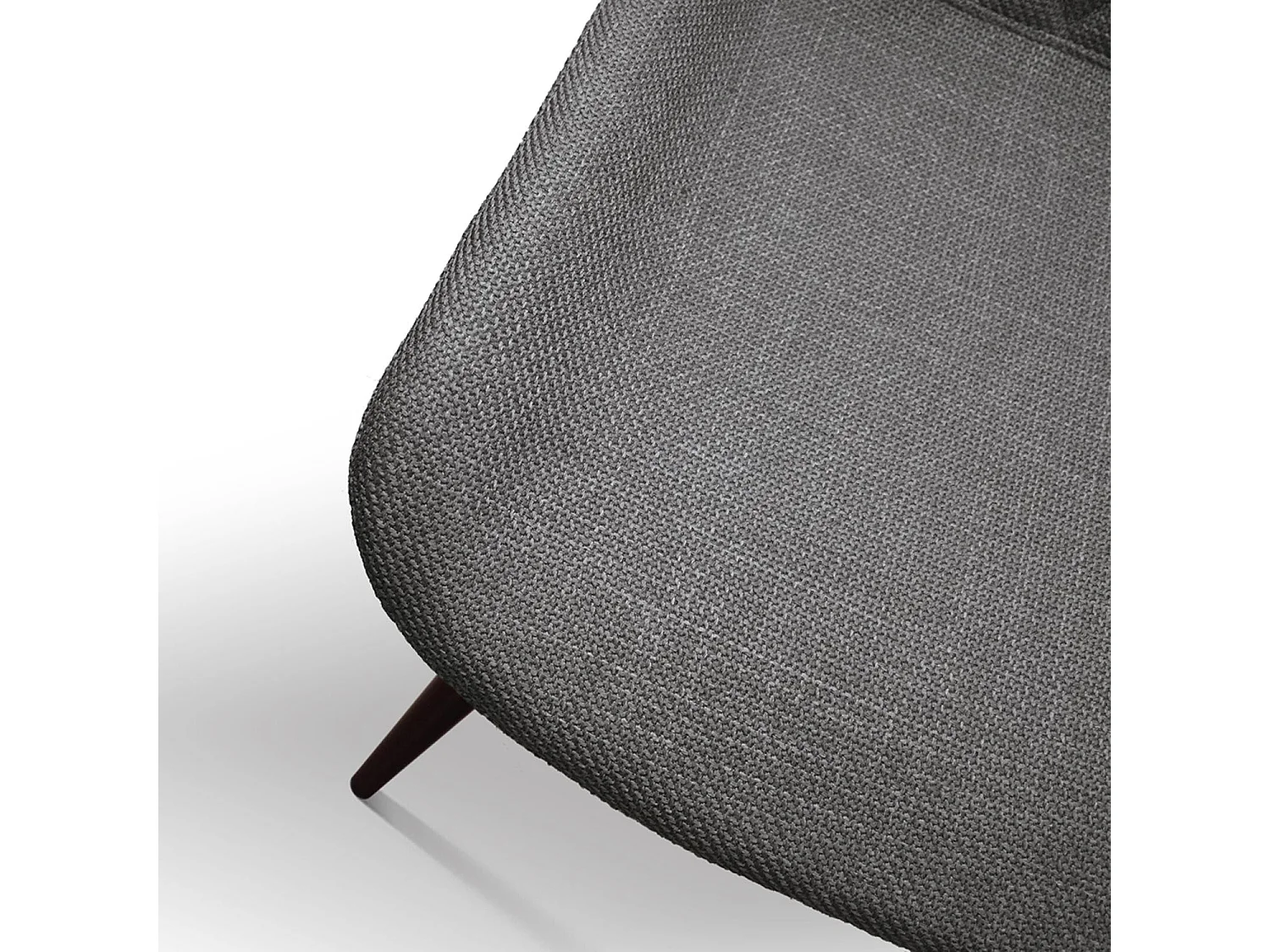 Ensemble de 4 chaises en tissu gris et pieds en métal noir - VIENNA