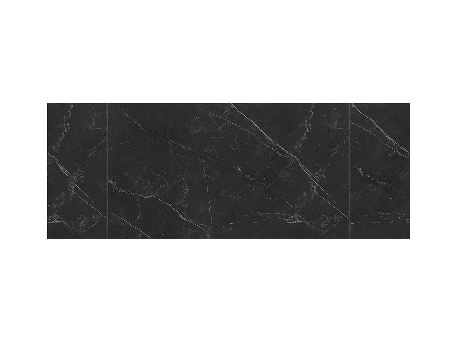 Tavolo in ceramica, effetto marmo nero e base in metallo nero, 160x90-240x90 cm - CALVI