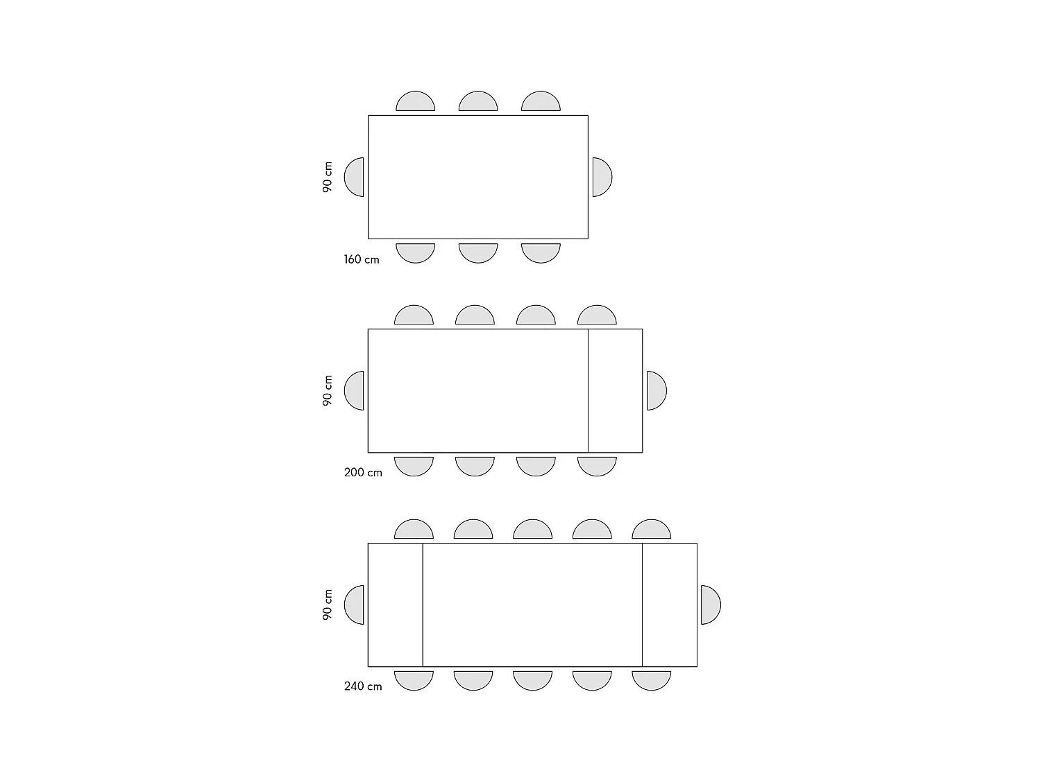 Tavolo in ceramica, effetto marmo nero e base in metallo nero, 160x90-240x90 cm - CALVI