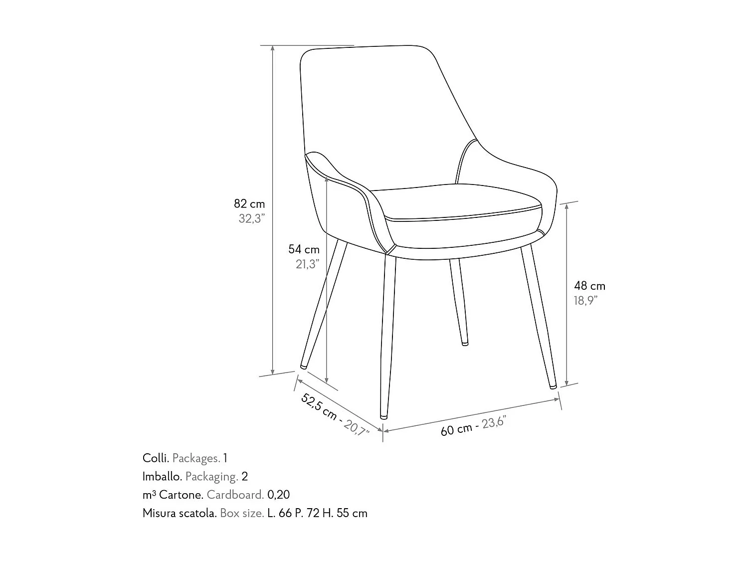Ensemble de 2 chaises en tissu anthracite et pieds en métal noir mat, avec accoudoirs - TALLINN