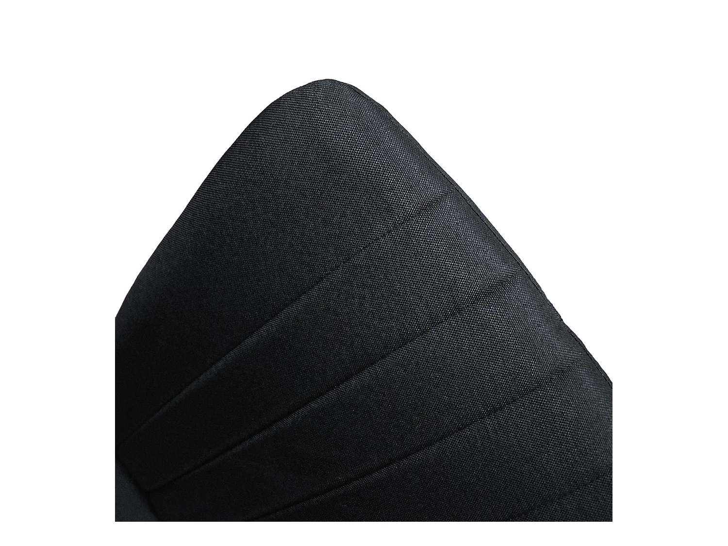 Ensemble de 6 chaises en tissu noir et pieds en métal noir - AMSTERDAM