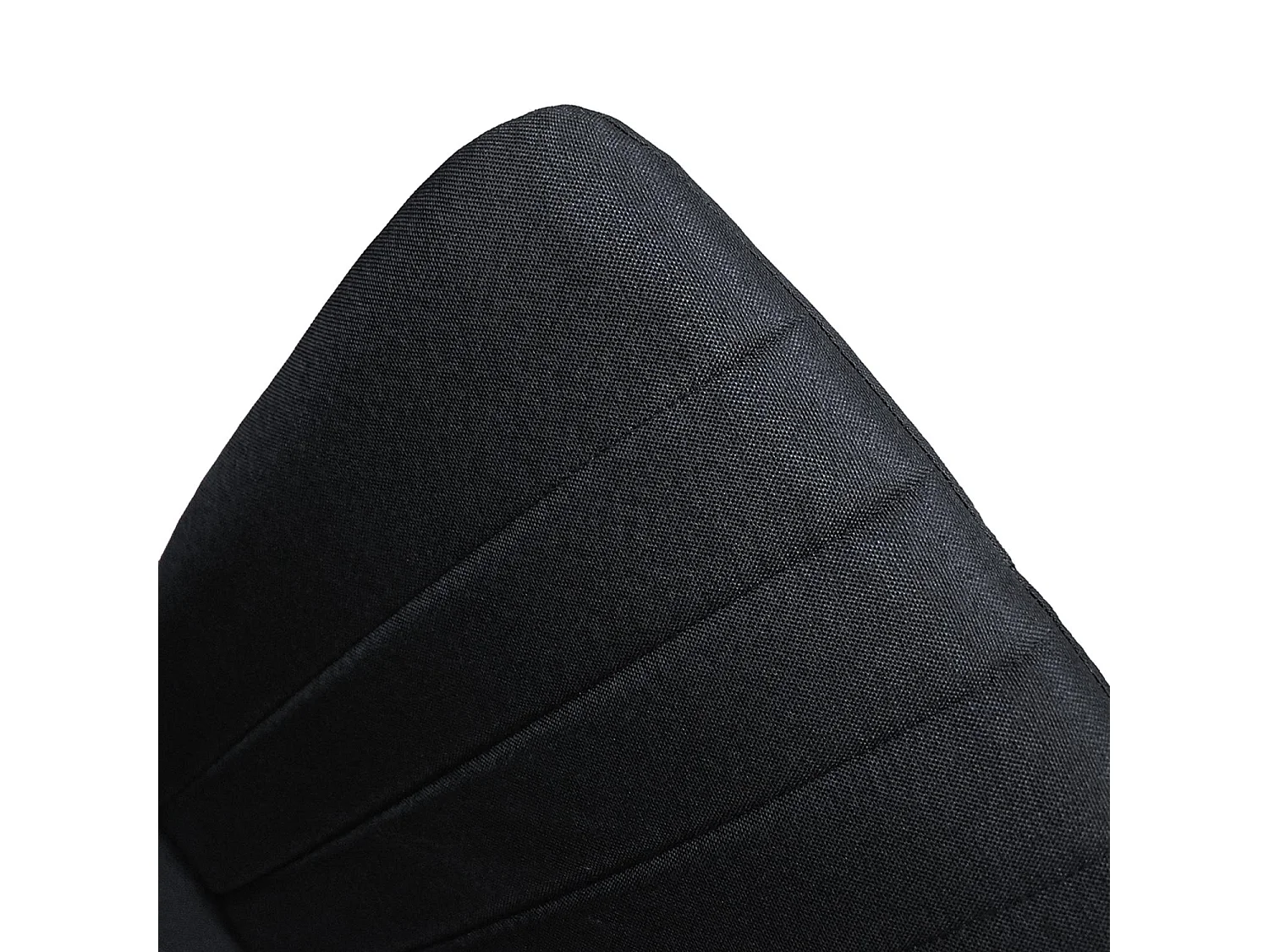 Set van 6 zwarte stoffen stoelen en zwart metalen poten - AMSTERDAM