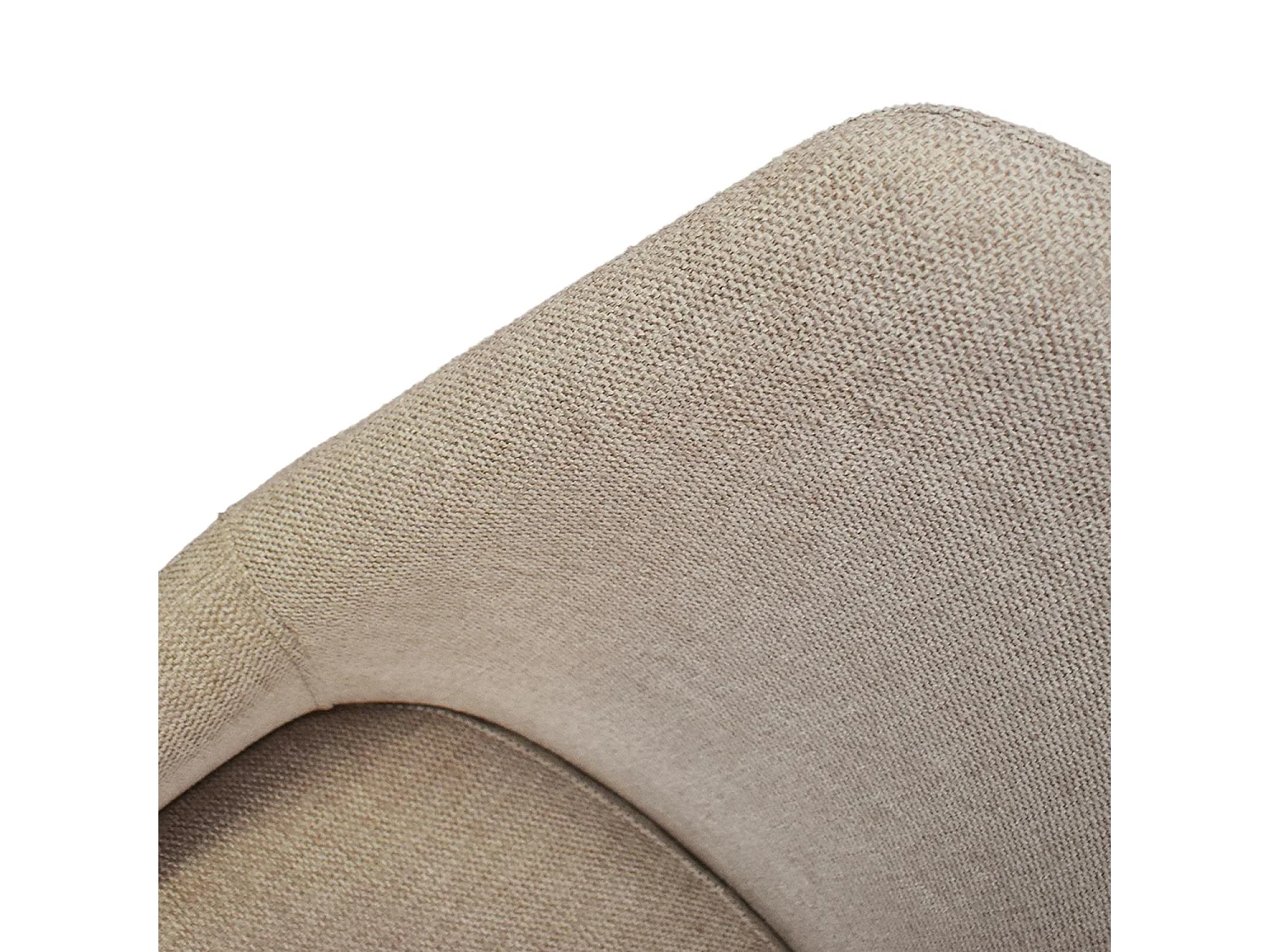 Ensemble de 2 chaises en tissu beige et pieds en métal noir mat, avec accoudoirs - TALLINN