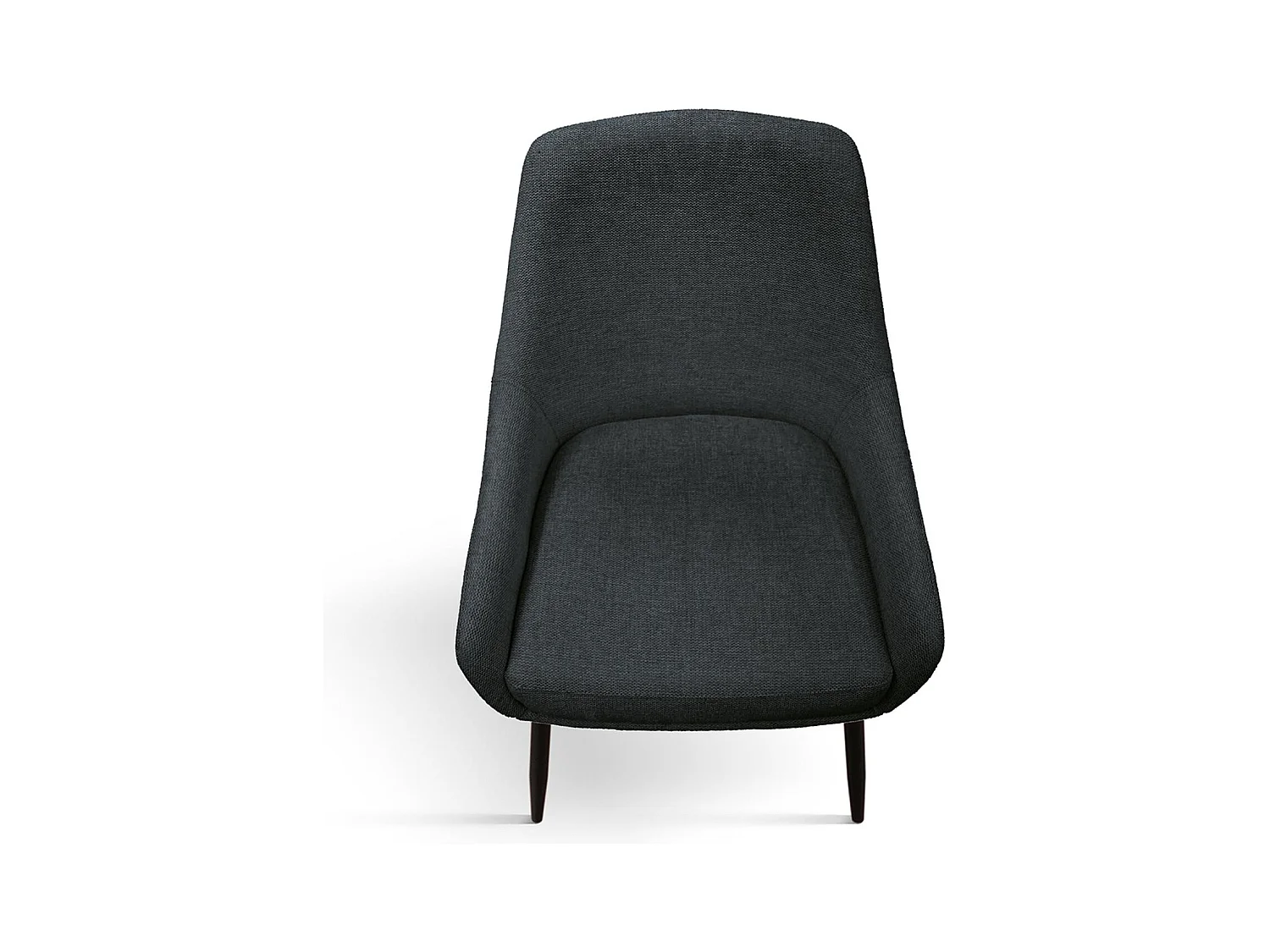 Ensemble de 4 chaises en tissu anthracite et pieds en métal noir mat, avec accoudoirs - TALLINN