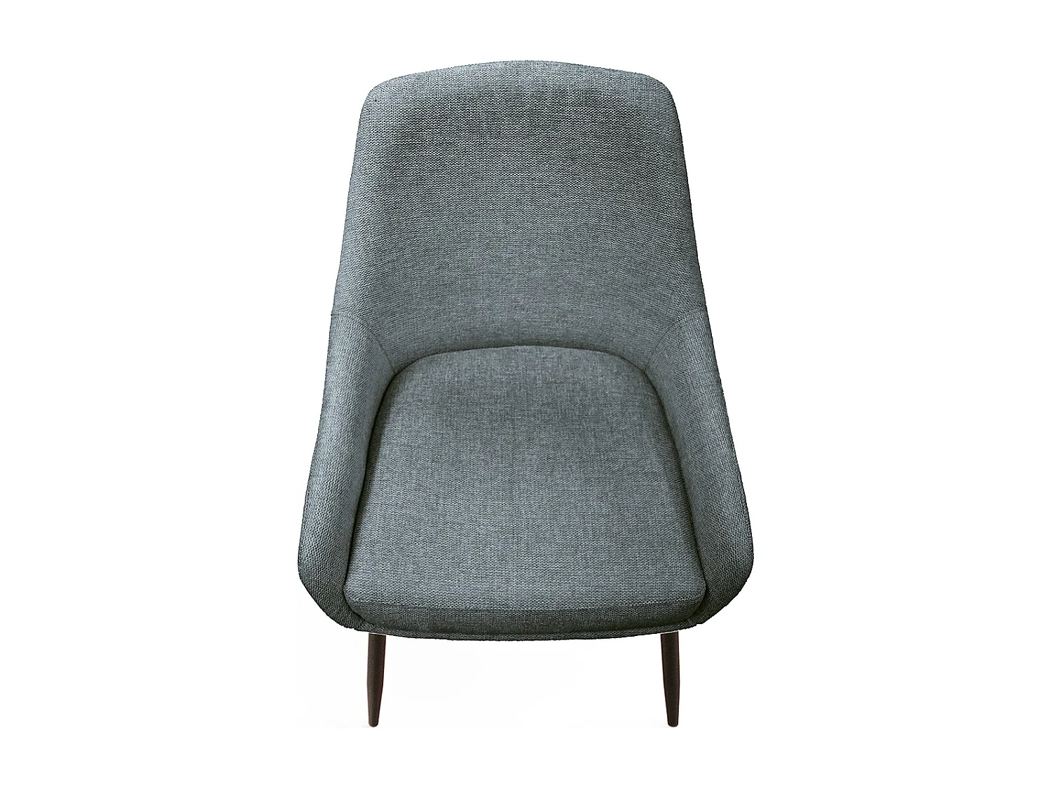 Ensemble de 4 chaises en tissu anthracite et pieds en métal noir mat, avec accoudoirs - TALLINN